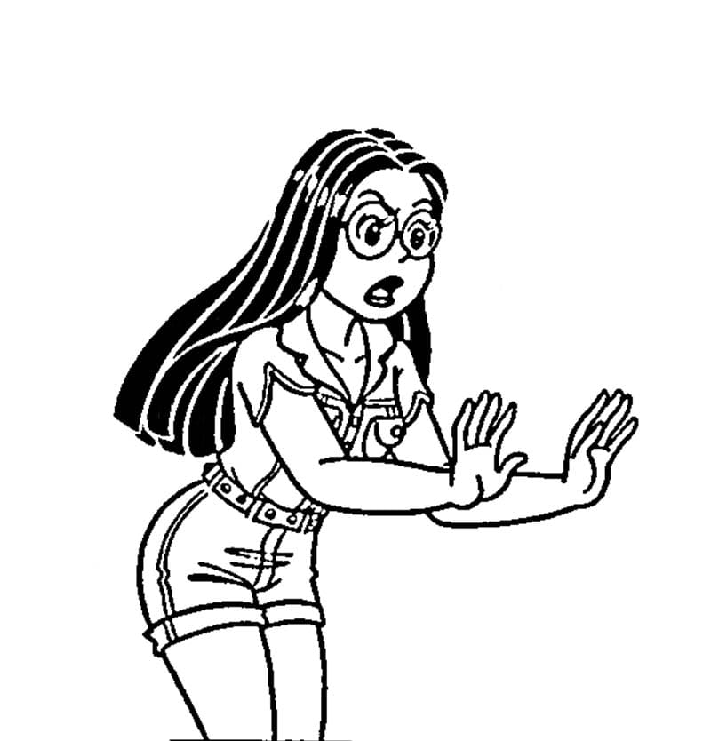 Desenho de Tina Está Chateada para Colorir e Pintar