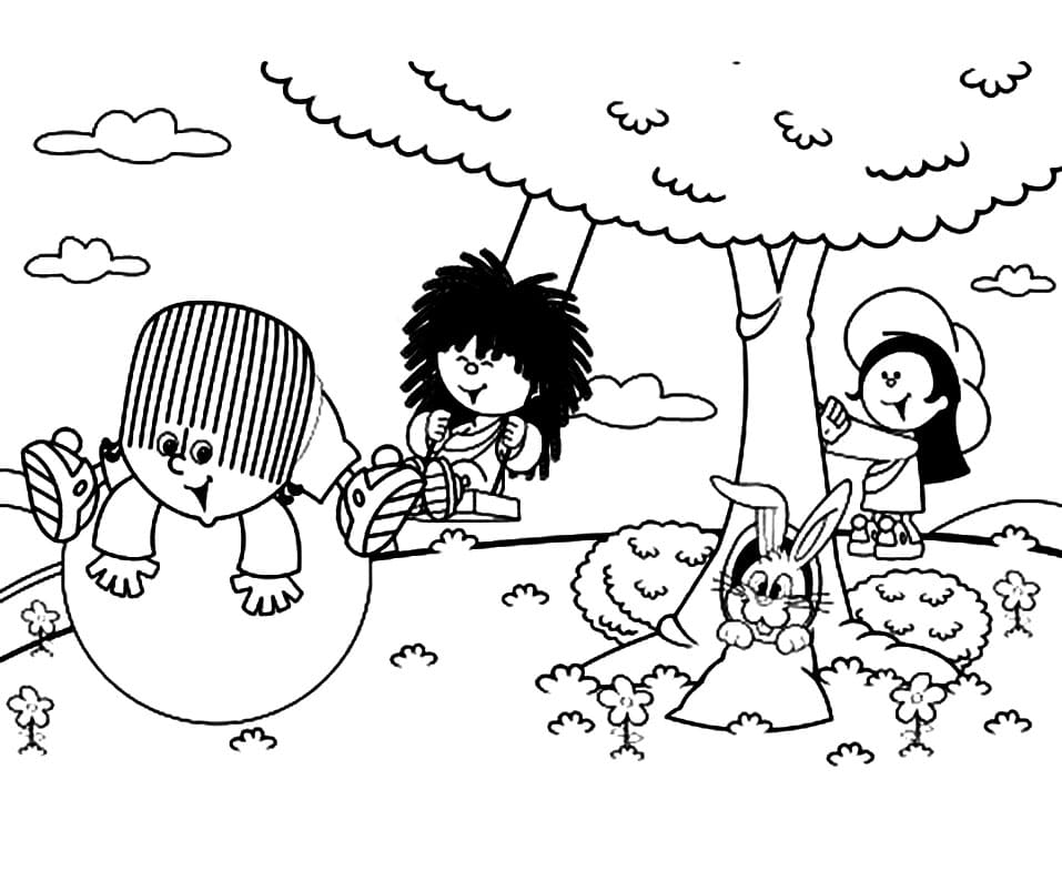 Desenho de Turma do Cristaozinho Atividade para Colorir Download e Pintar