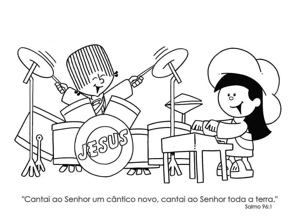 Desenho de Turma do Cristaozinho para Colorir e Baixar Pdf e Pintar