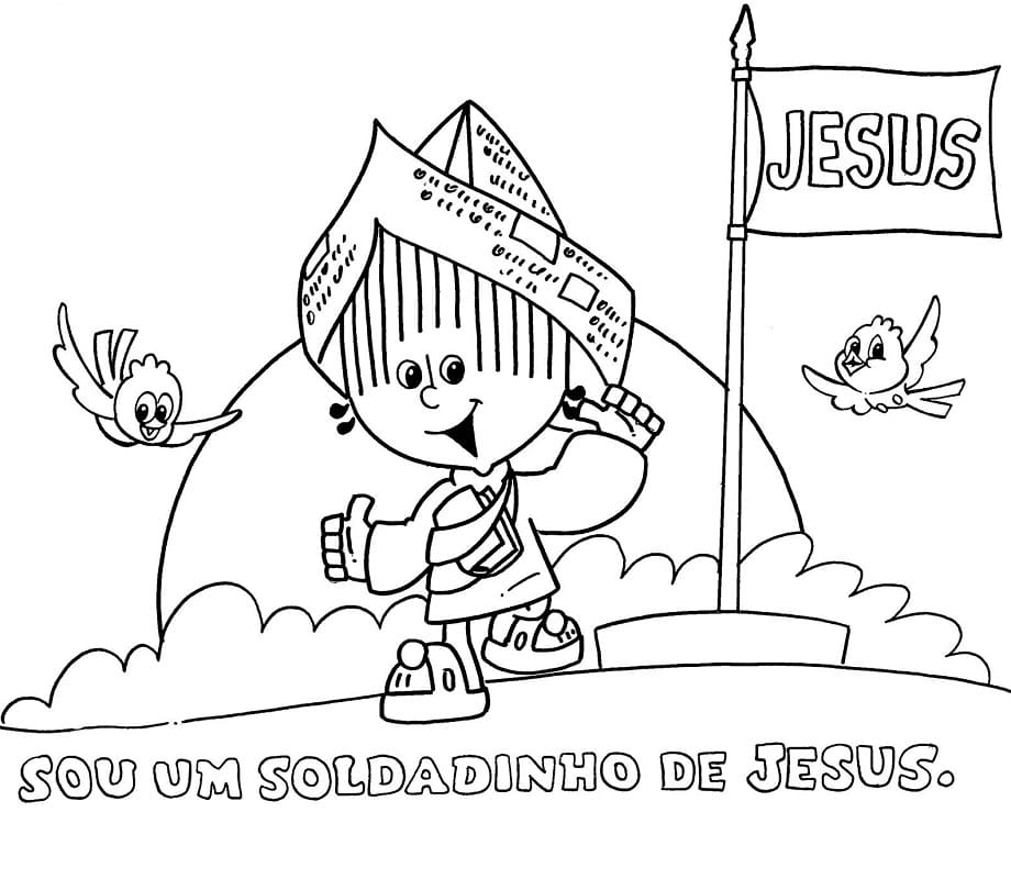 Desenho de Turma do Cristaozinho para Colorir Pdf e Pintar