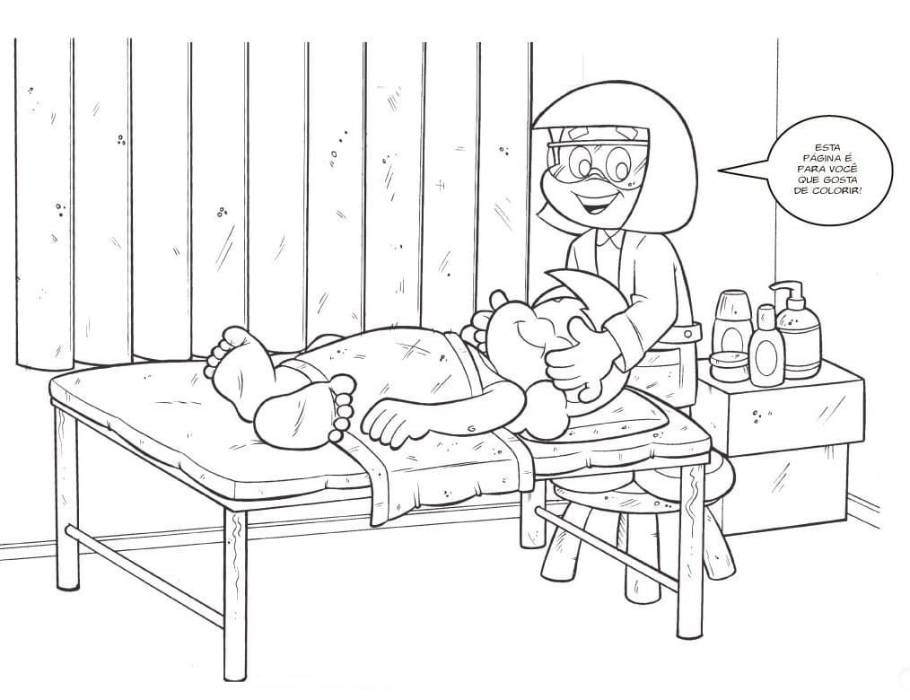 Desenho de Turminha da Graça da Bíblia para Colorir e Pintar