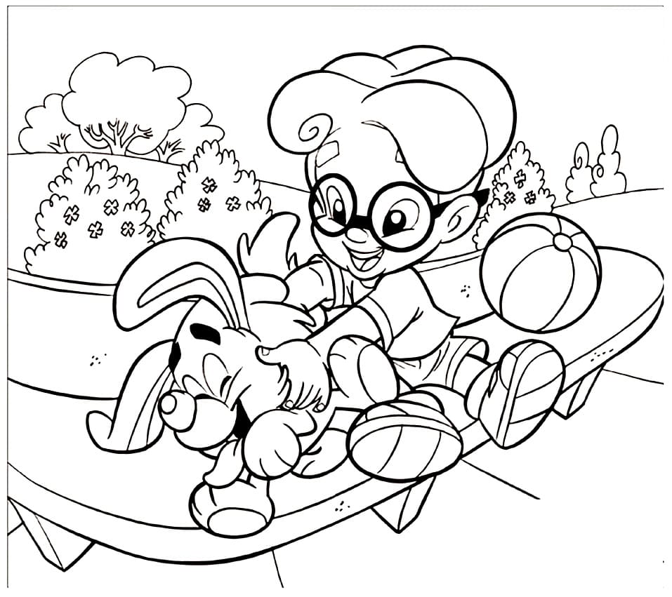 Desenho de Turminha Querubim Atividade para Colorir Grátis e Pintar