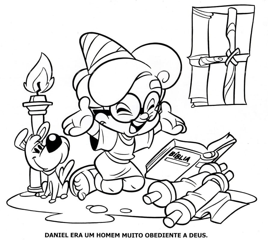 Desenho de Turminha Querubim Bíblia para Imprimir Imprimivel e Pintar