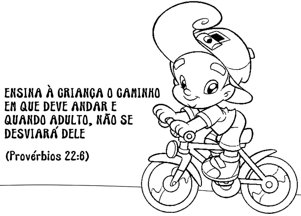 Desenho de Turminha Querubim Bíblico para Colorir Download e Pintar