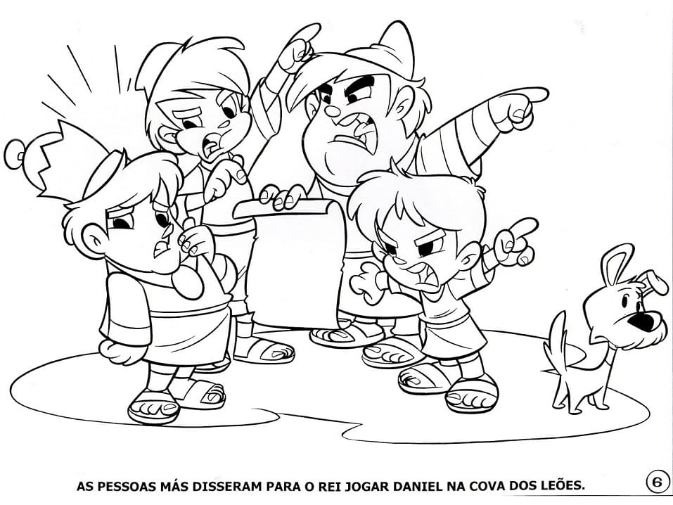 Desenho de Turminha Querubim para Colorir com Giz de Cera e Pintar