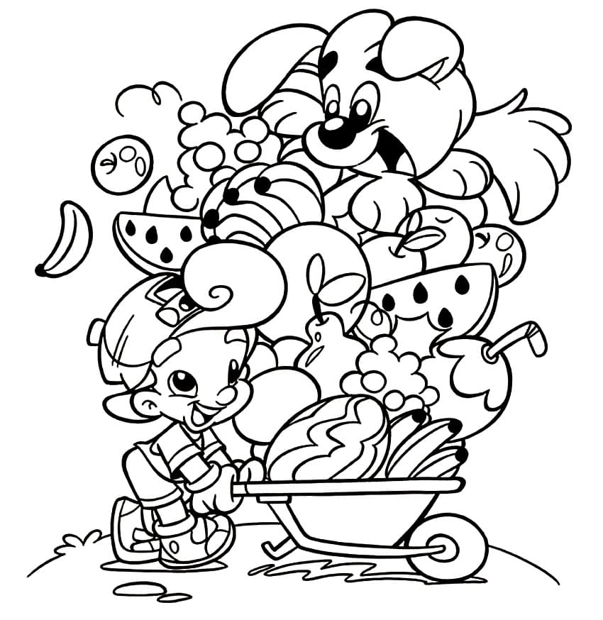 Desenho de Turminha Querubim para Colorir com Lápis de Cor Download e Pintar