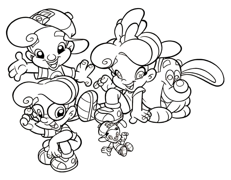 Desenho de Turminha Querubim para Colorir Pdf e Pintar