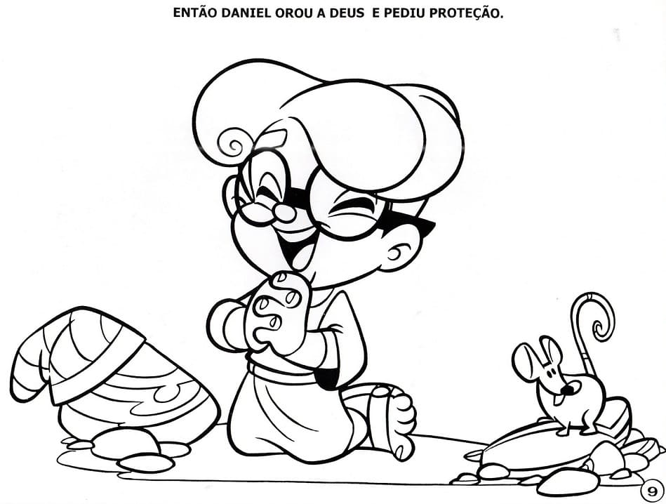 Desenho de Turminha Querubim para Pintar com Tinta Guache