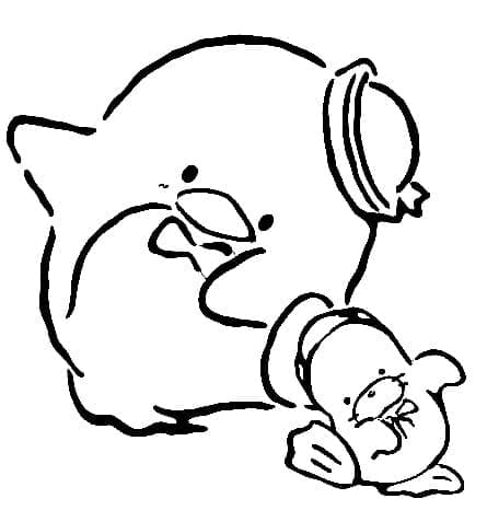 Desenho de Imprimivel Grátis Tuxedo Sam para Crianças para Colorir e Pintar