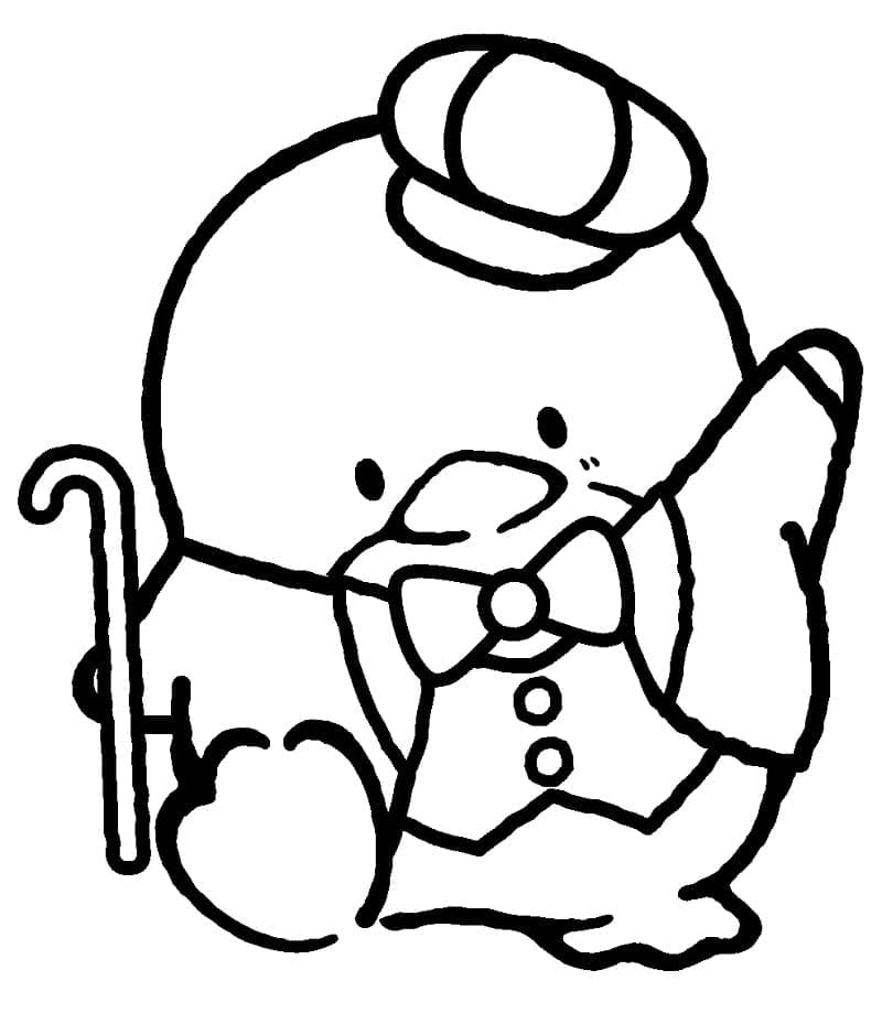 Desenho de Sanrio Tuxedo Sam para Colorir e Pintar