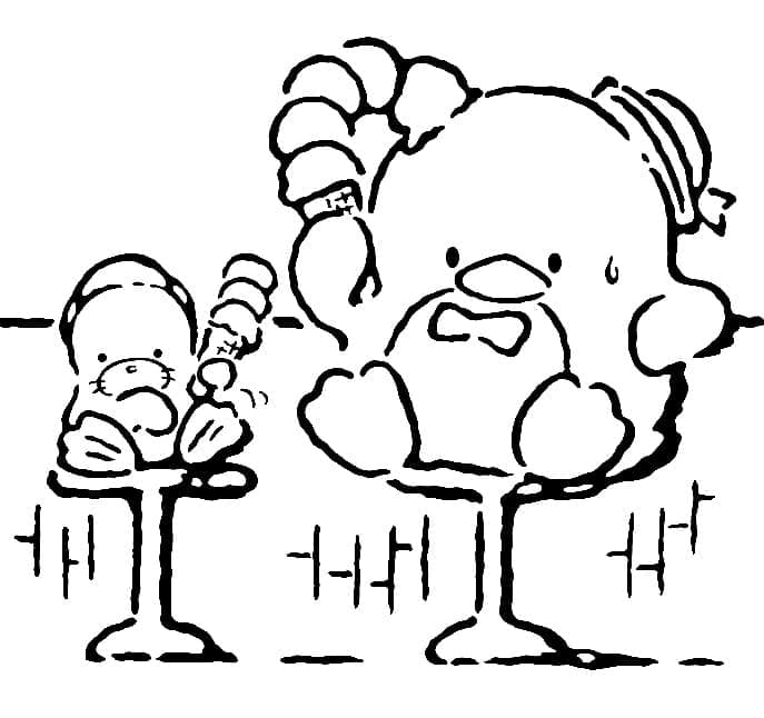 Desenho de Tuxedo Sam Imprimivel para Crianças para Colorir e Pintar