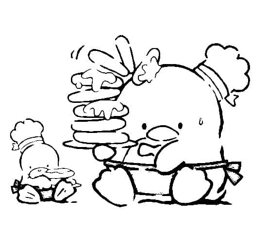 Desenho de Tuxedo Sam Imprimivel para Colorir e Pintar