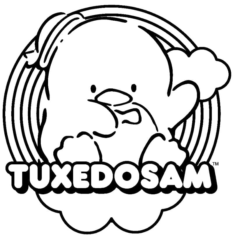 Desenho de Tuxedo Sam para Crianças para Colorir e Pintar