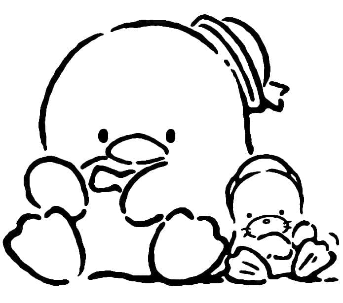 Desenho de Tuxedo Sam e Amigo para Colorir e Pintar