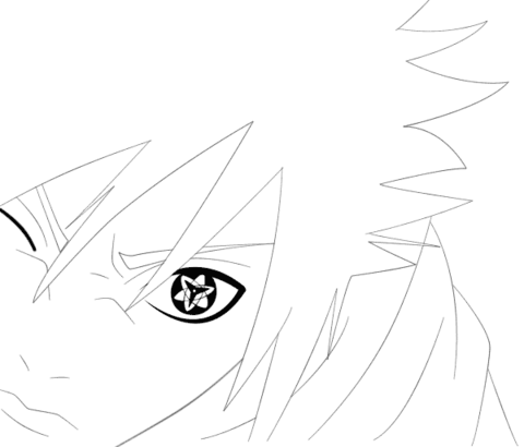 Desenho de Sasuke Grátis para Colorir e Pintar