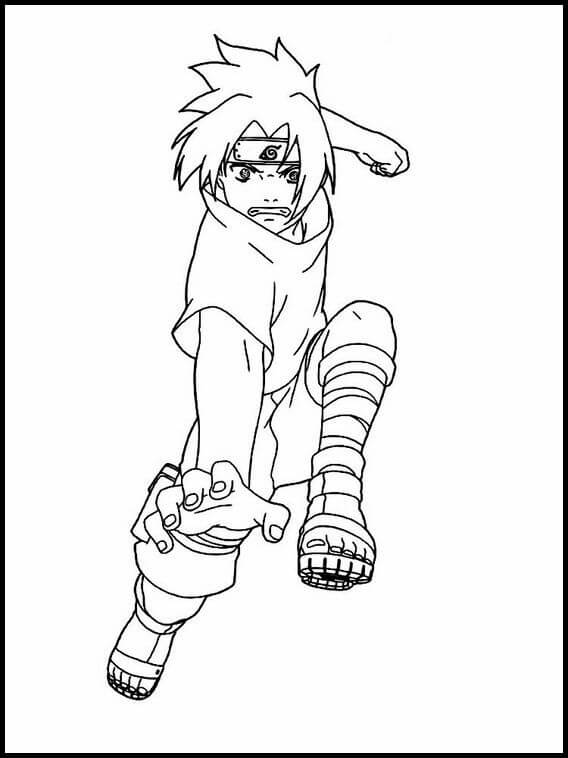 Desenho de Sasuke Imprimivel Pdf para Imprimir e Pintar