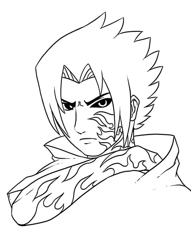 Desenho de Sasuke para Colorir Grátis Download e Pintar
