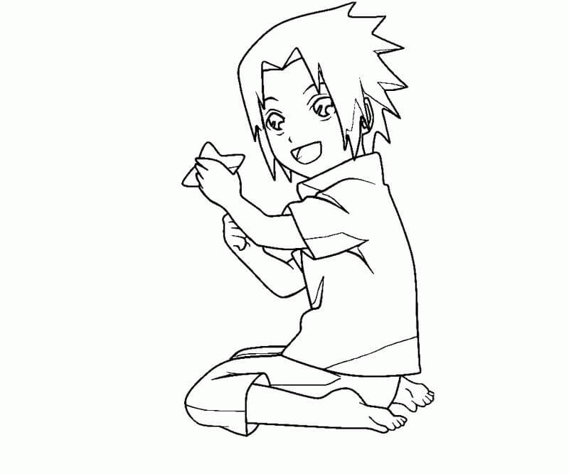 Desenho de Sasuke para Colorir Pdf Grátis e Pintar