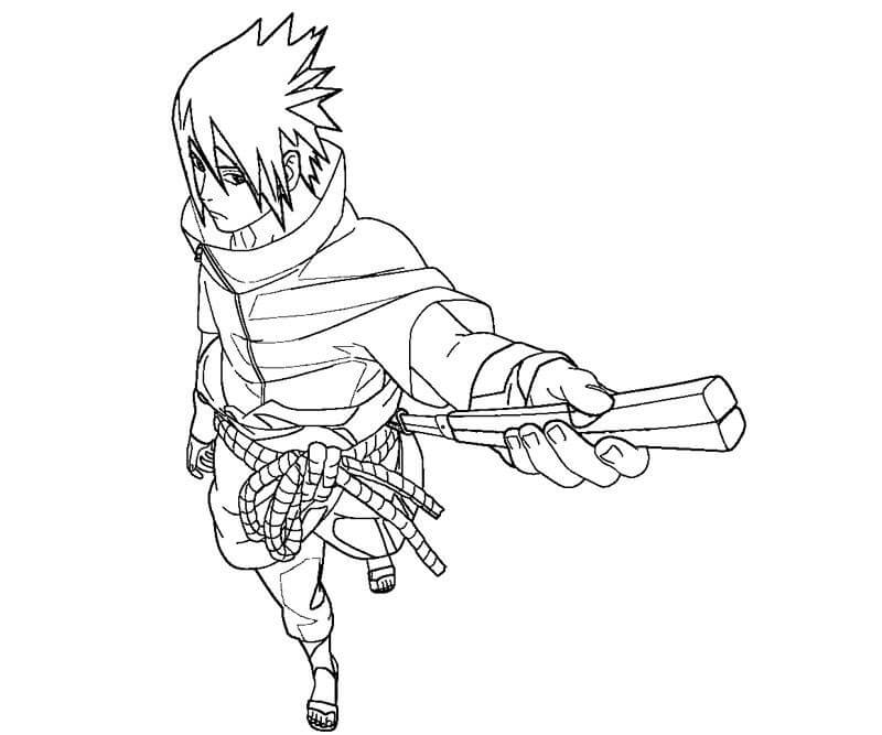 Desenho de Sasuke para Imprimir Pdf Grátis e Pintar