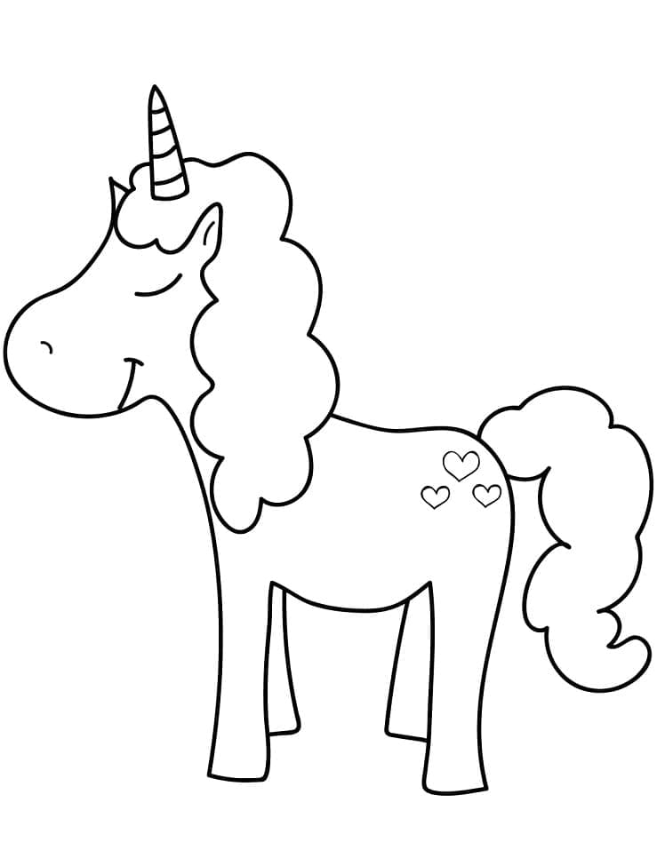 Desenho de Unicórnio Atividade Escolar para Colorir e Pintar