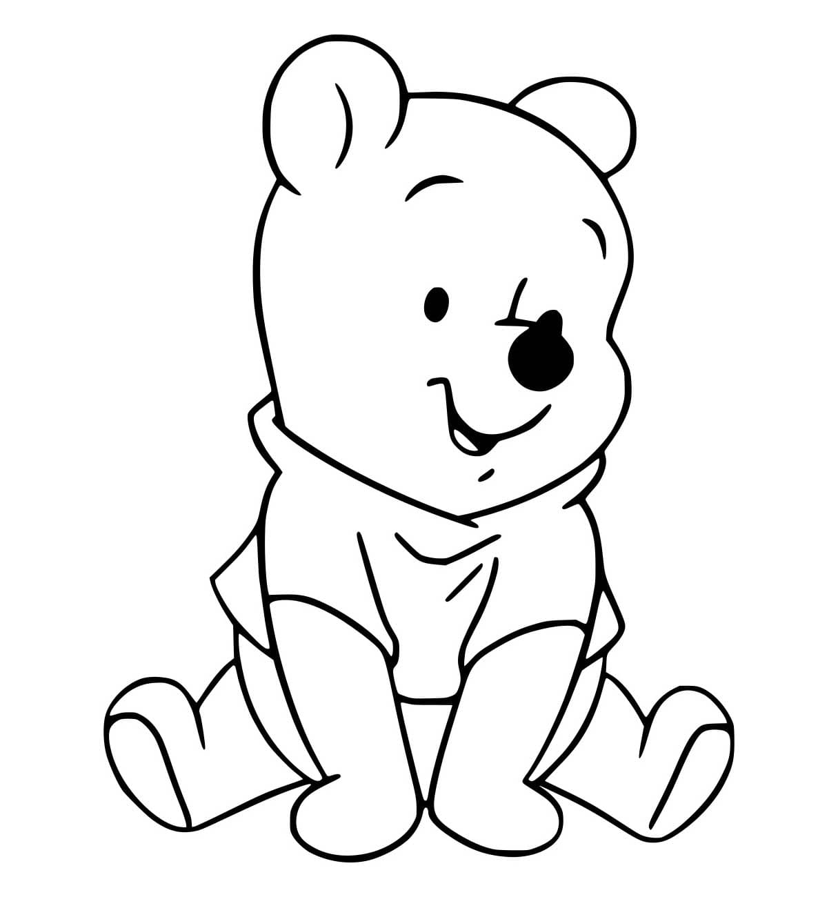 Desenho de Bebê Pooh para Colorir e Pintar