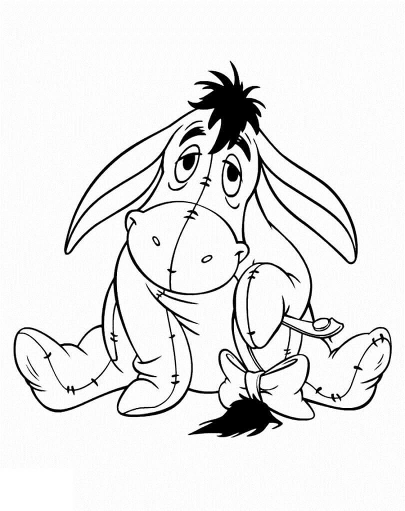 Desenho Eeyore para Colorir 1 e Pintar