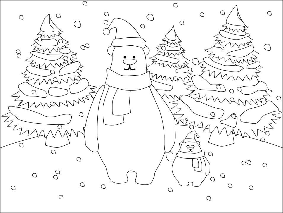 Desenho de Urso para Colorir e Baixar Download e Pintar