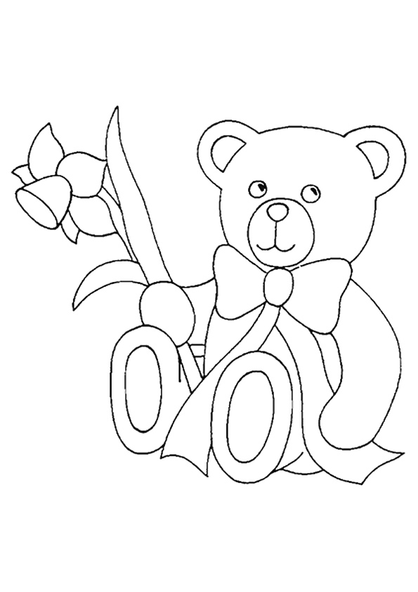 Desenho de Urso para Colorir Pdf e Pintar
