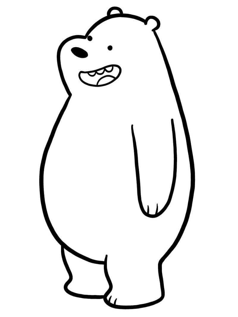 Desenho de Urso para Imprimir e Baixar e Pintar
