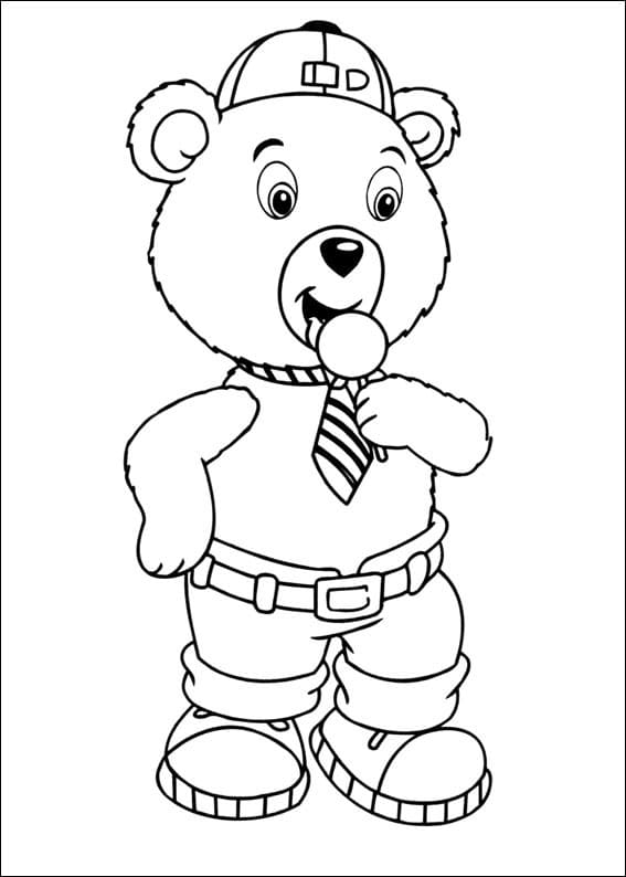 Desenho Urso Rechonchudo de Noddy para Colorir e Pintar