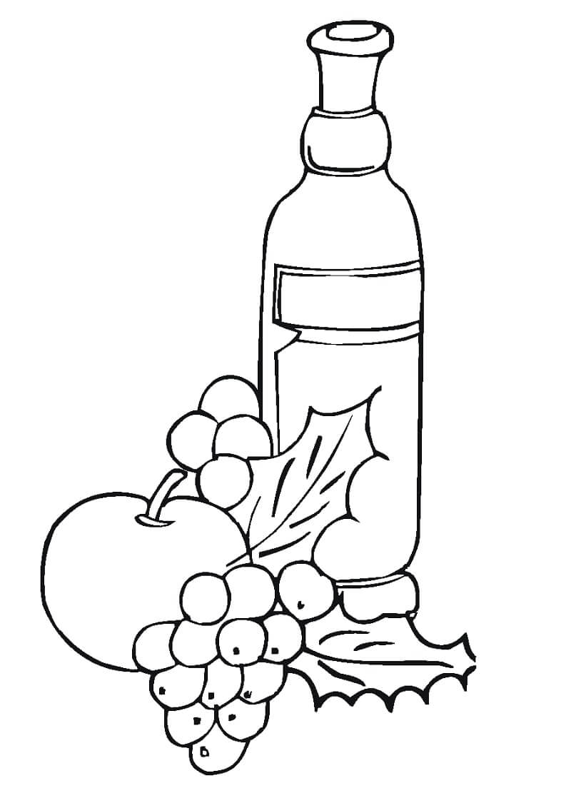 Desenho de Uva Pdf para Imprimir Grátis e Pintar