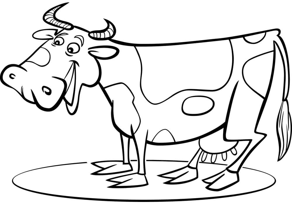 Desenho de Vaca Download Pdf para Imprimir e Pintar