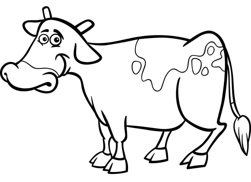 Desenho de Vaca Imprimivel Pdf para Imprimir e Pintar