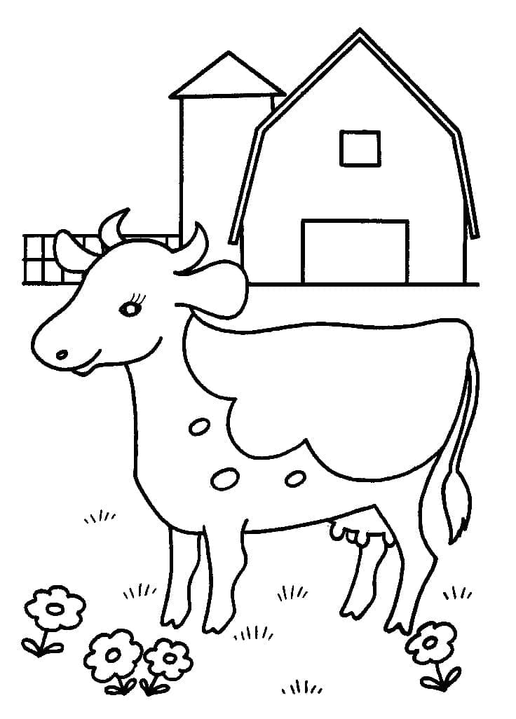 Desenho de Vaca para Colorir Download Pdf e Pintar