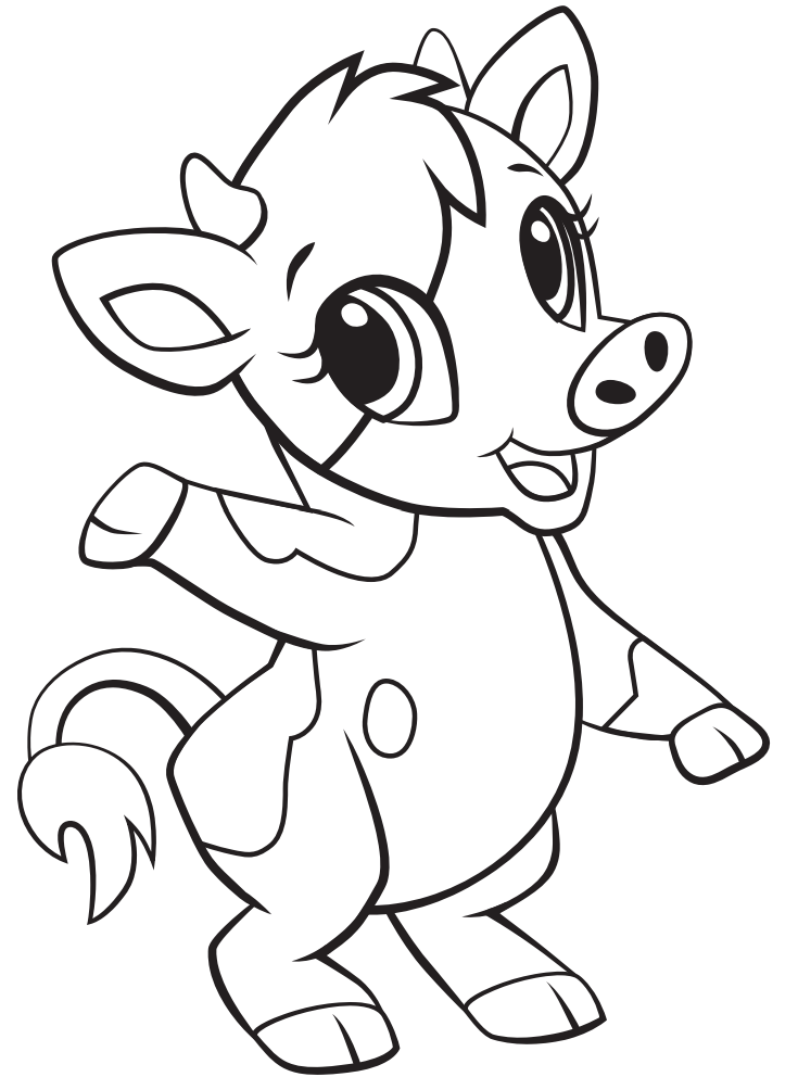 Desenho de Vaca para Colorir Pdf Grátis e Pintar