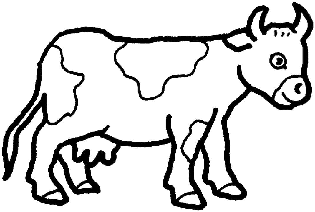 Desenho de Vaca para Imprimir Grátis Download e Pintar