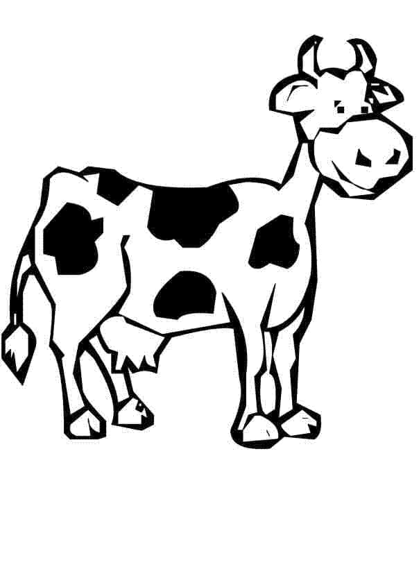 Desenho de Vaca Pdf Imprimivel para Colorir e Pintar