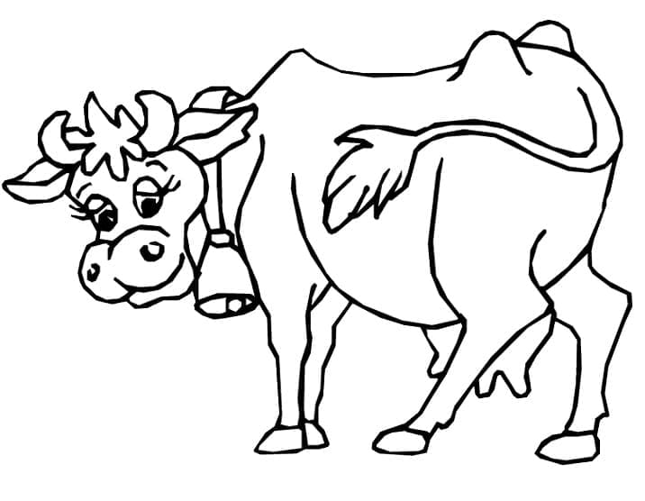 Desenho de Vaca Pdf para Colorir e Imprimir e Pintar