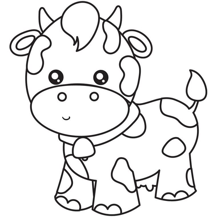 Desenho de Vaca Pdf para Colorir Grátis e Pintar