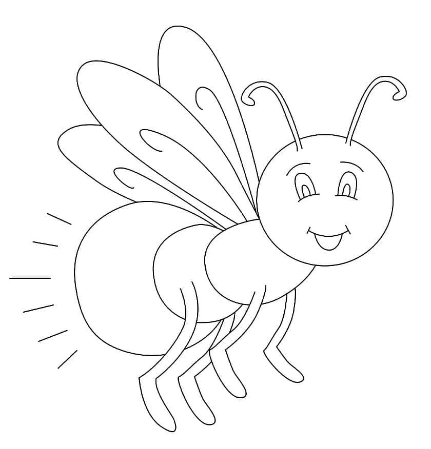 Desenho de um Vagalume para Colorir e Pintar