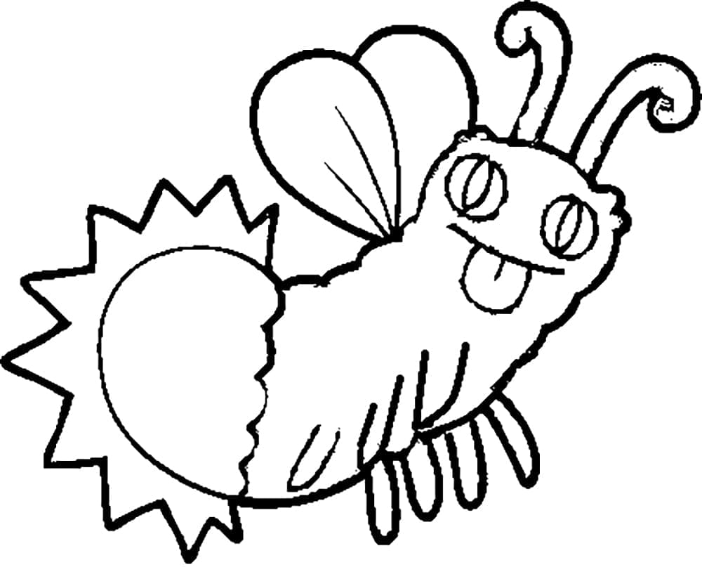 Desenho de Vagalume Muito Engraçado para Colorir e Pintar