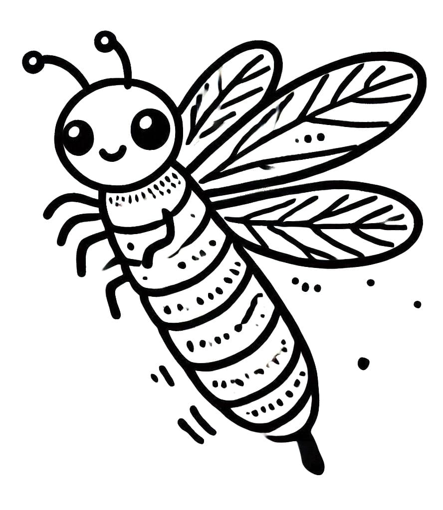 Desenho de Vagalume Muito Fofo para Colorir e Pintar