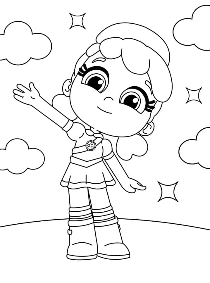 Desenho de Verá e o Reino do Arco Íris para Colorir com Giz de Cera e Pintar