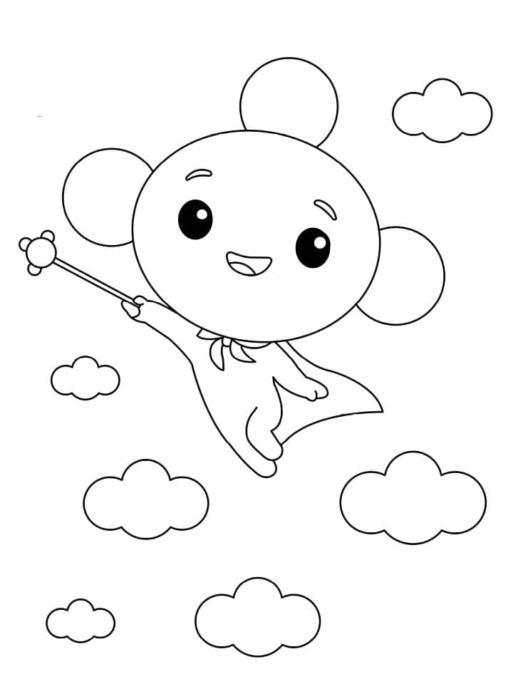 Desenho de Verá e o Reino do Arco Íris para Colorir com Tinta Guache Pdf e Pintar