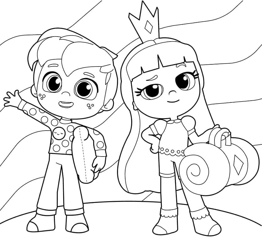 Desenho de Verá e o Reino do Arco Íris para Colorir e Baixar Pdf e Pintar