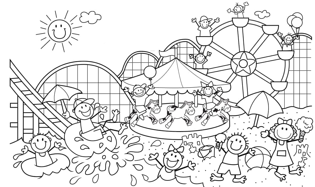 Desenho de o Verão Chegou para Colorir e Pintar