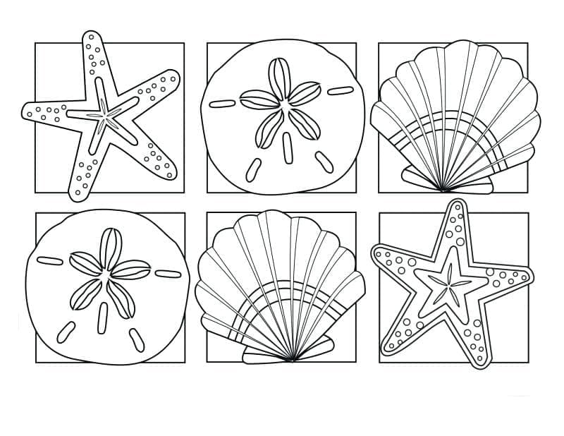 Desenho de Símbolos de Verão para Colorir e Pintar