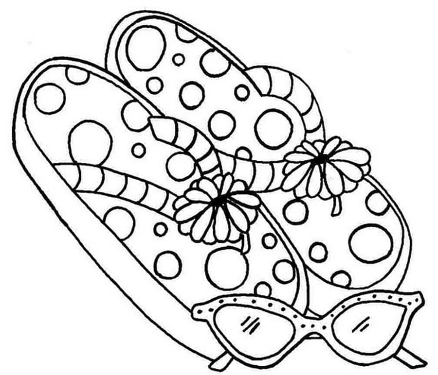 Desenho de Verão Grátis para Colorir e Pintar