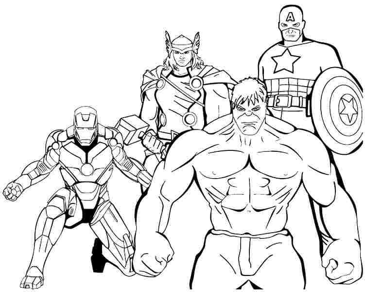 Desenho de Vingadores para Colorir Download Pdf e Pintar