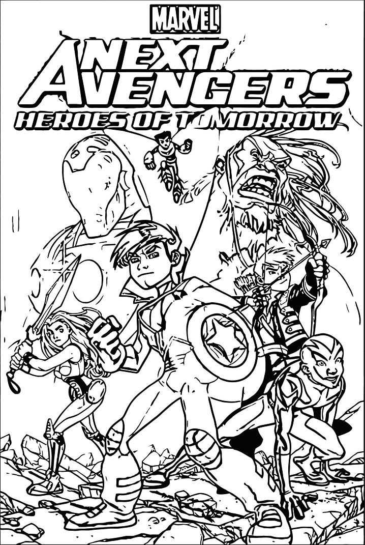 Desenho de Vingadores para Imprimir e Colorir e Pintar